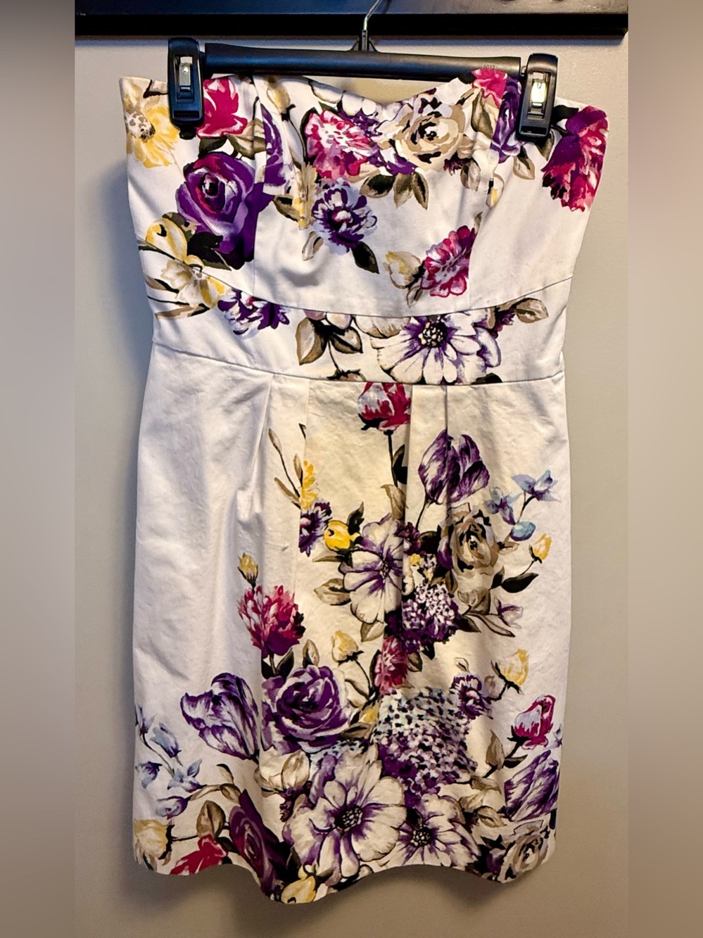 White House Black Market Strapless Floral Dress – Size 8